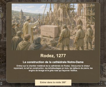 Cathédrale de Rodez – visite virtuelle immersive de sa construction en 1277