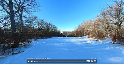 Descente de ski à Brameloup en Aveyron