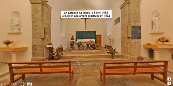 L'église du Vibal en réalité virtuelle