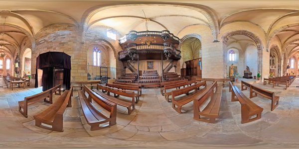 Nef de la collégiale de l'église de Saint-Sernin-sur-Rance en Aveyron